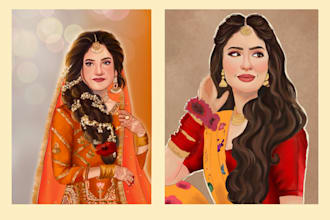create custom individual and couple illustrations