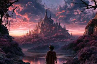 design a dreamy surreal or fantasy album cover