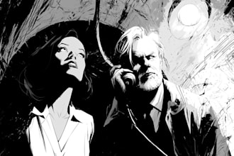 draw noir, horror and dark comic books art