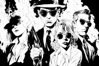 create noir horror and dark comic art for your story