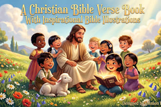 christian children book  bible themed bible illustration bible verse book kids