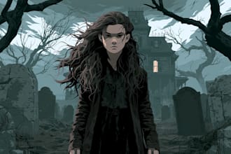 draw horror character illustration