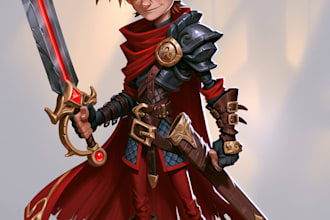design 2d game character illustration