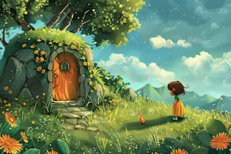 illustrate children story book illustration, children story, book illustration