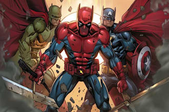 create a dynamic superhero character in marvel rivals style