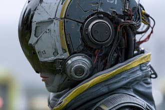 sci fi character illustration or sci fi character