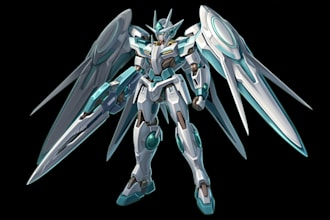 draw mecha robot gundam