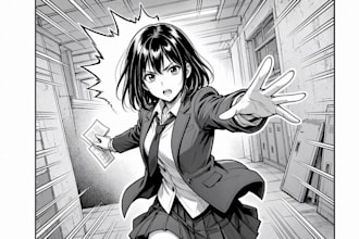 draw manga storytelling pages for books and webcomics