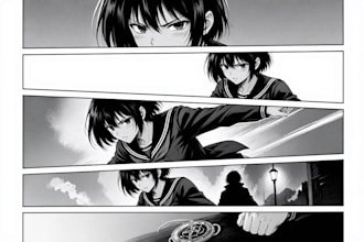 make anime manga comic illustration, manga comic