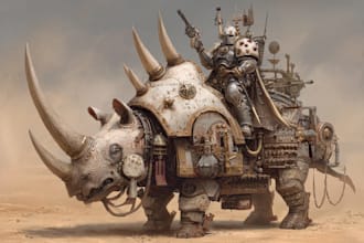 draw a grimdark sci fi warrior character inspired by tabletop universes