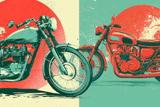 make vintage retro poster illustration