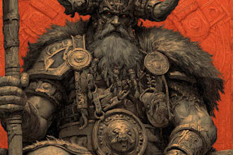 draw grimdark sci fi warrior character art inspired by warhammer 40k