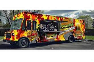 design food truck and food trailer wrap