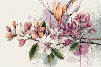 draw botanical illustration art for you