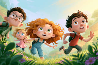 do children book illustration and watercolor illustration