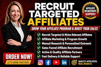 recruit targeted affiliates for your affiliate program