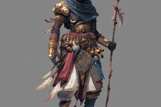 create fantasy character art for games and stories