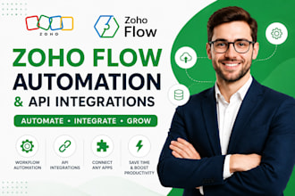 build zoho flow automation and API integrations