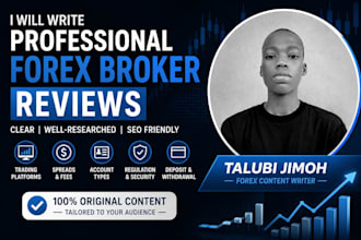 write professional forex broker reviews and comparisons