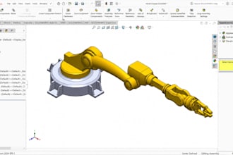 design robotic gripper end effector, uav drone frame in solidworks