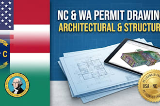 do structural engineering architectural permit drawing full permit set for nc wa