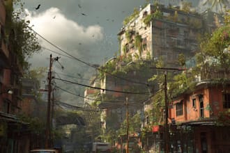 design an environment concept art illustration