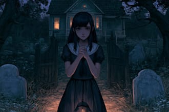 draw horror character illustration