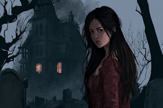 draw horror character illustration