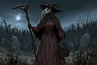 draw horror character illustration