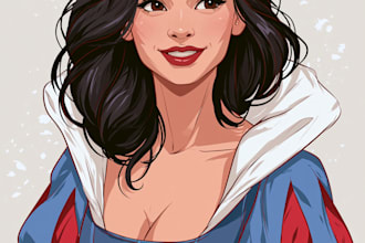 draw cartoon portrait in disney cartoon