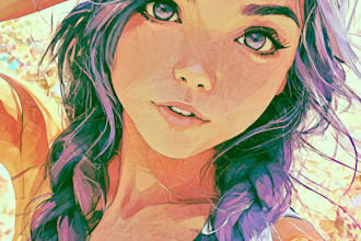draw beautiful anime art illustration