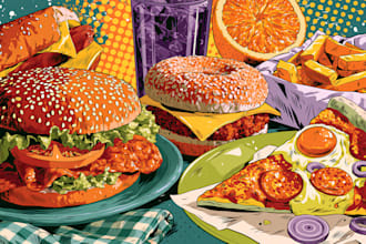 design food pop art of your food pop art