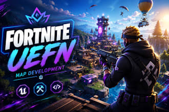create a professional fortnite uefn map with verse scripting and game mechanics