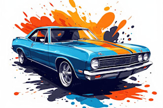 create a personalized watercolor vehicle portrait from your photo