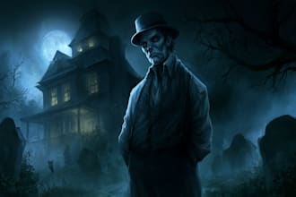 draw horror character illustration