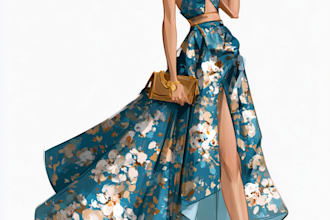 draw professional fashion illustrations from your ideas