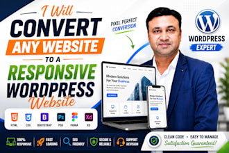 convert any website to a responsive wordpress website