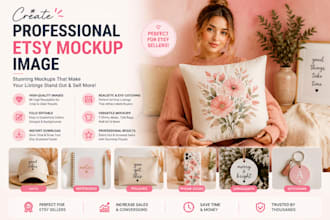 create etsy listing images and product mockups for your shop