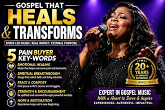 record powerful gospel, worship and christian vocals for your song