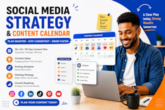 create a social media strategy and content calendar
