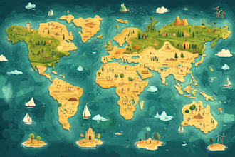 draw vector map in illustrator