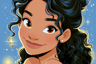draw cartoon portrait in disney cartoon