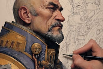 design a custom space warrior character with epic armor and weapons