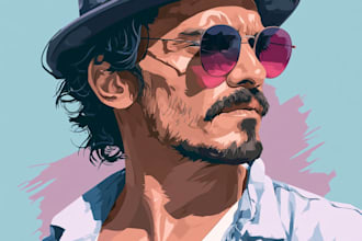 draw vector art portrait face, vehicle