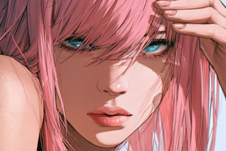 anime character an illustration and anime character