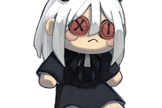 draw your ocs, fan arts or characters to a chibi doll