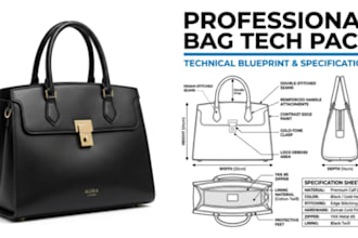 design bag tech pack, handbag, backpack, tote bag, duffle bag for manufacturing