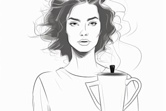 draw unique one line art, minimalist line art, vector line art illustration
