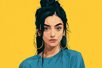 draw vector art portrait face, vehicle