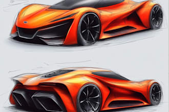 draw car concept as you ideas